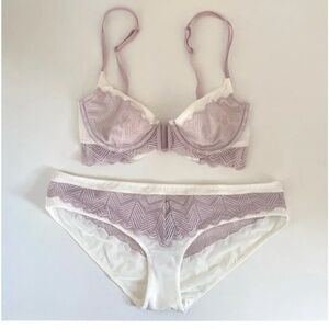 Free People heartbeats bra bralette underwire lingerie set panties